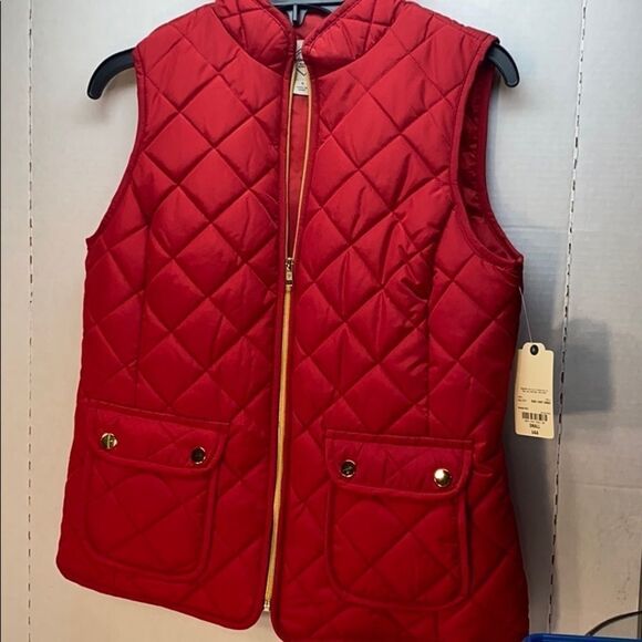 St. John's Bay Jackets & Blazers - St John Bay Rumba Red Vest NWT